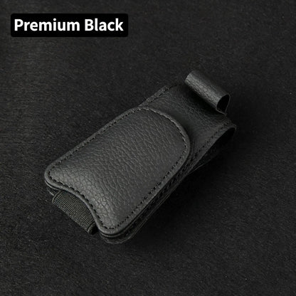 TYII™ Magnetic Car Sun Visor Sunglasses Holder – Leather Glasses Clip & Multi-Function Storage Organizer