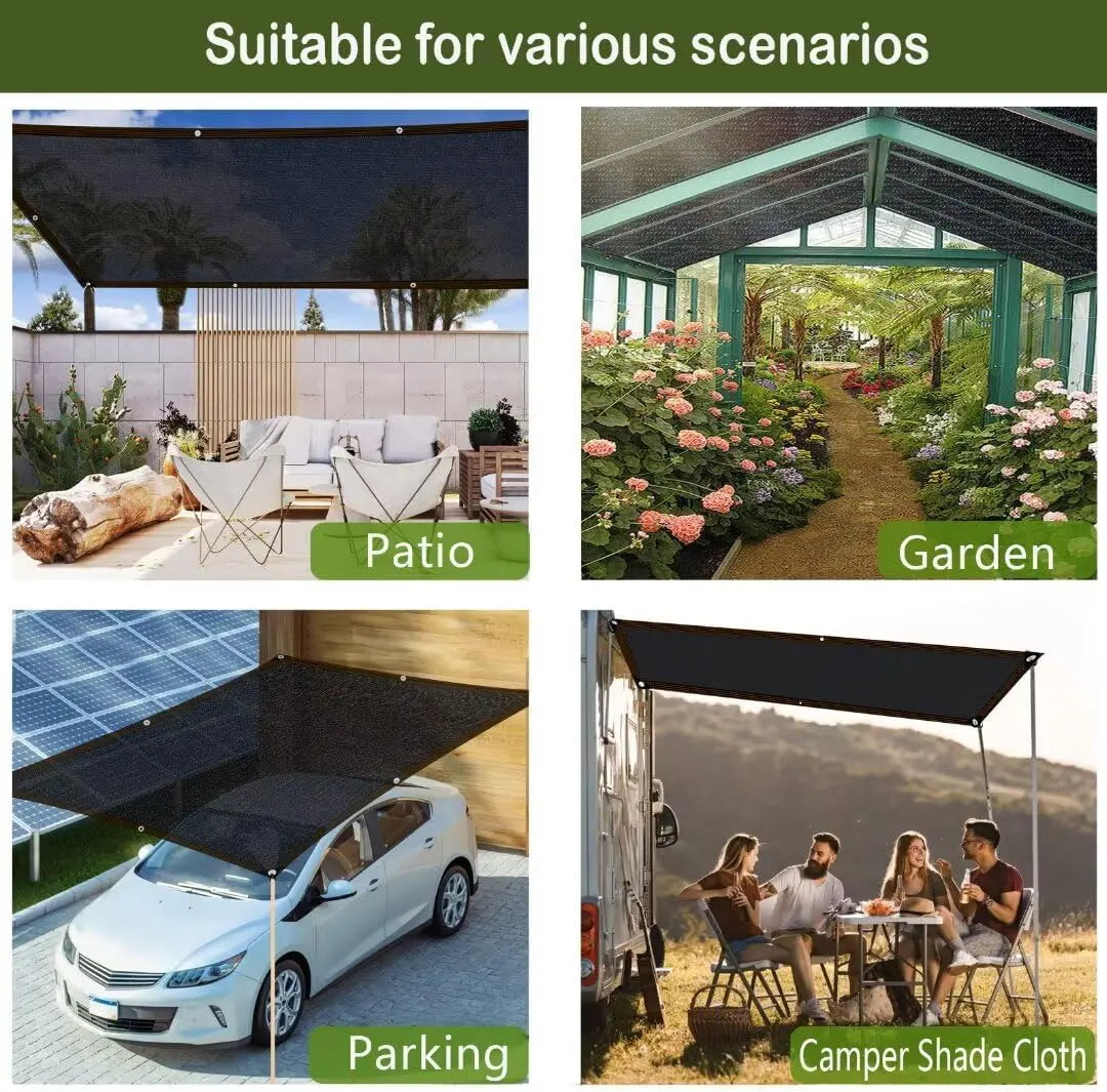 UV-Resistant Shade Net with Grommets