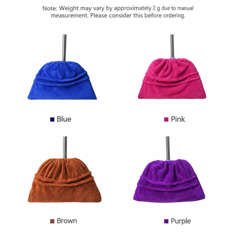 TYII™ Multipurpose Coral Fleece Broom Head Cover – Reusable Dust & Hair Cleaning Cover for Wet & Dry Floor Cleaning