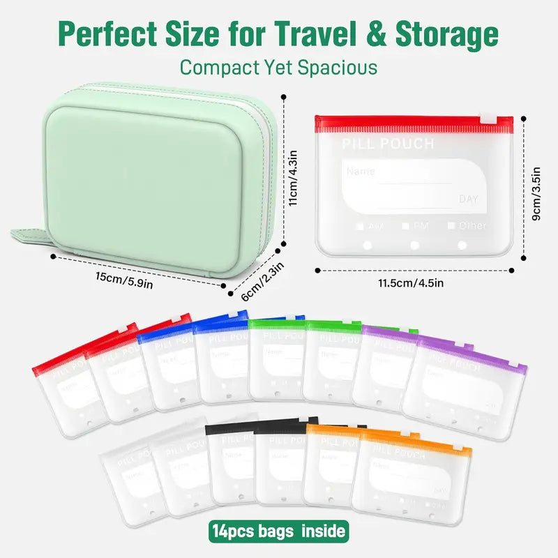 Waterproof Pill Organizer Pouch Set