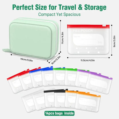 Waterproof Pill Organizer Pouch Set