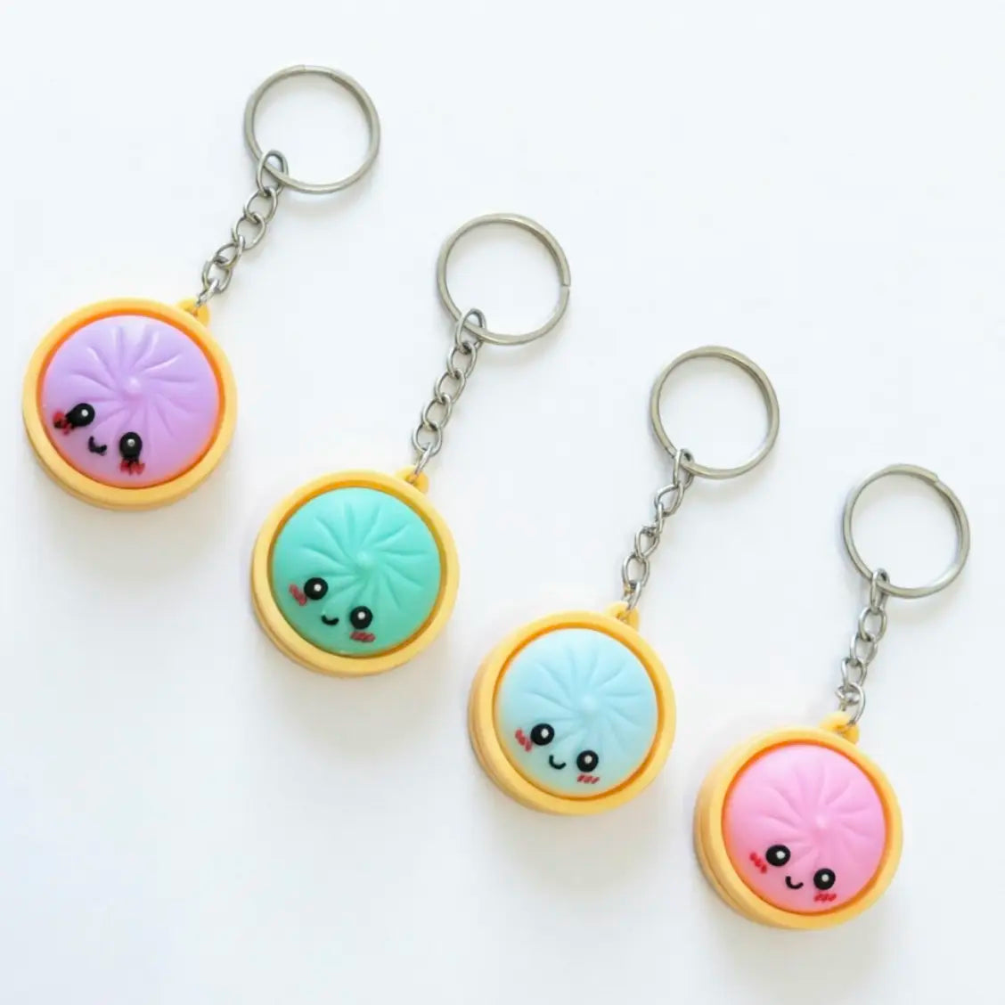 Kawaii Dumpling Keychain – Cute Mini Bun Pendant for Bags & Keys