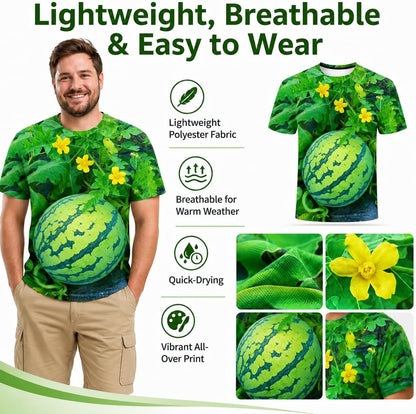 Funny 3D Watermelon Belly T-Shirt