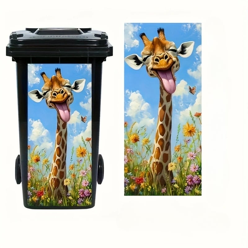 🐮 Highland Cow Floral Print Bin Sticker