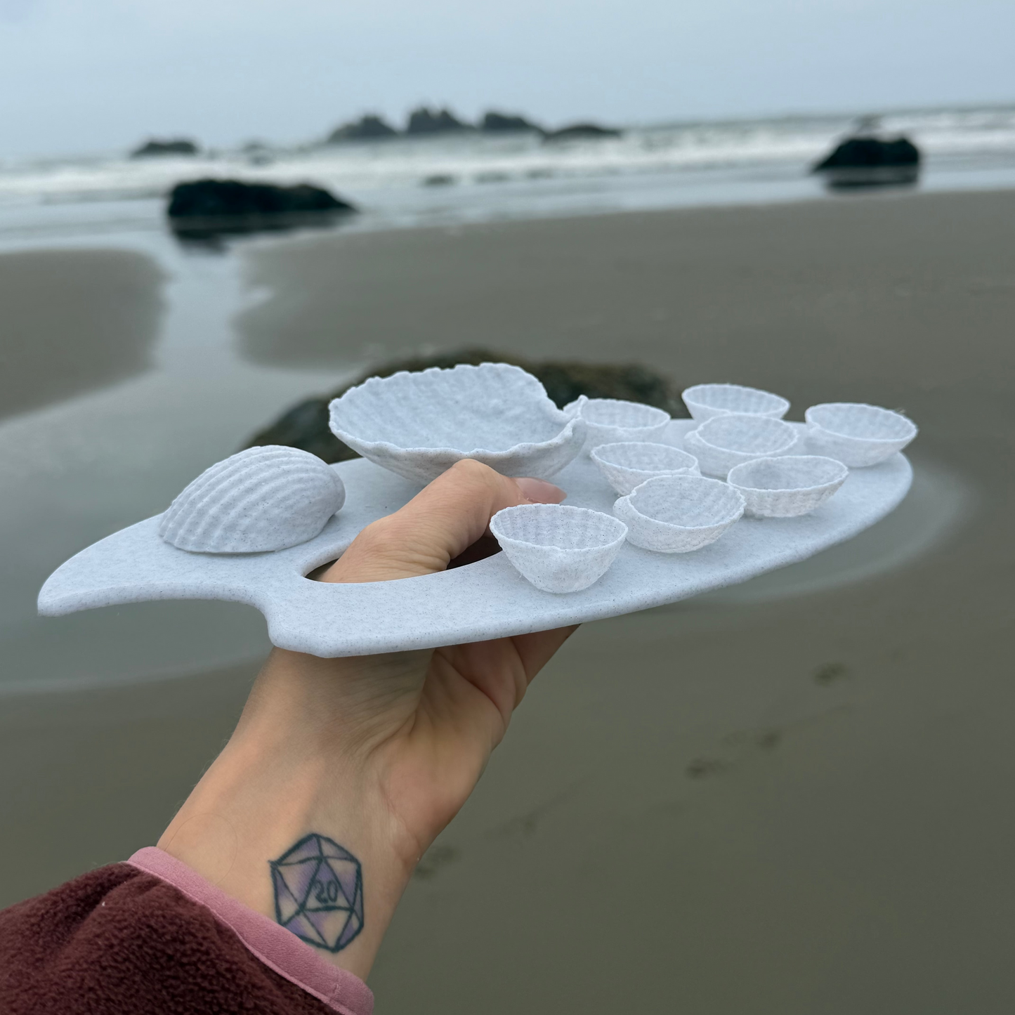 TYIIPLUS™ 3D Printed Sea Shell Painting Palette