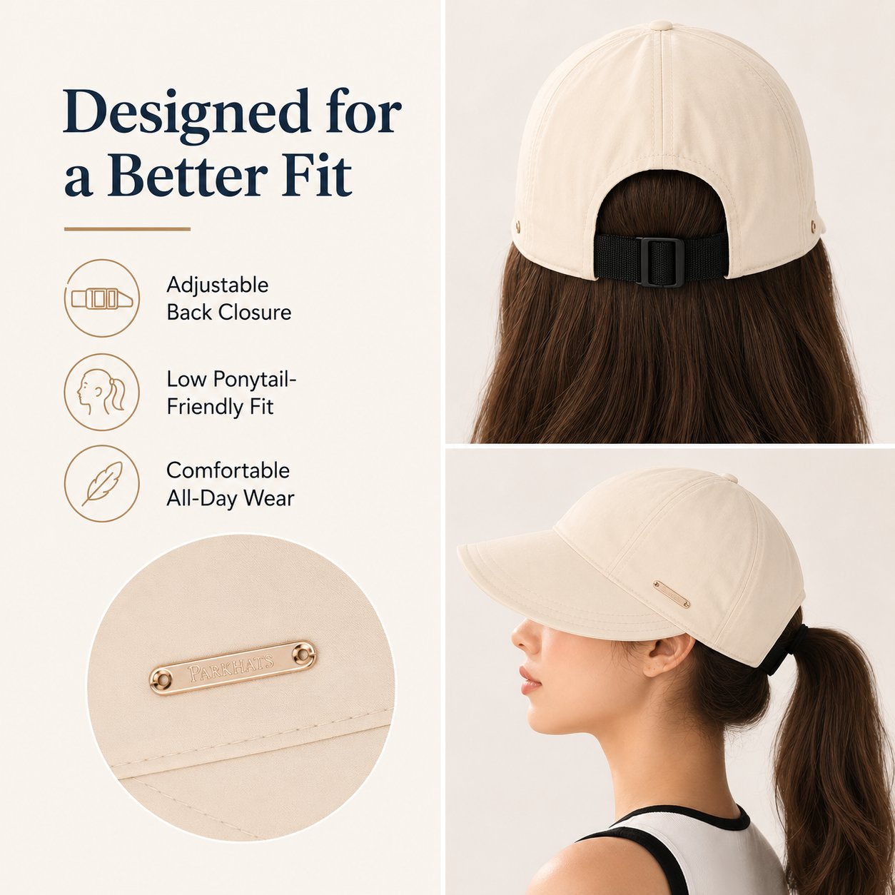 UPF 50+ Wide Brim Sun Visor Hat for Women