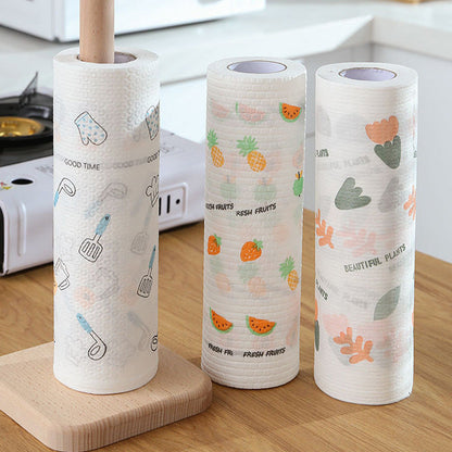 TYIIPLUS™ 50-Piece Reusable Paper Towel Roll – Washable Tear-Off Kitchen Cleaning Cloths