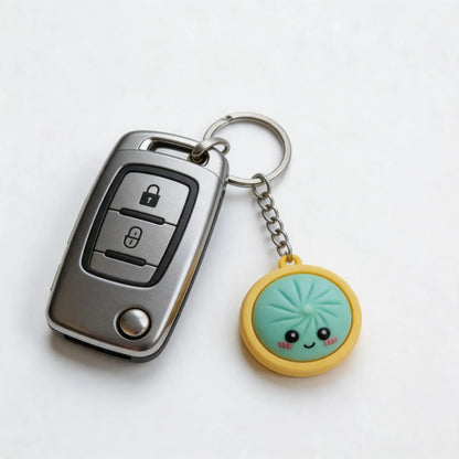 Kawaii Dumpling Keychain – Cute Mini Bun Pendant for Bags & Keys
