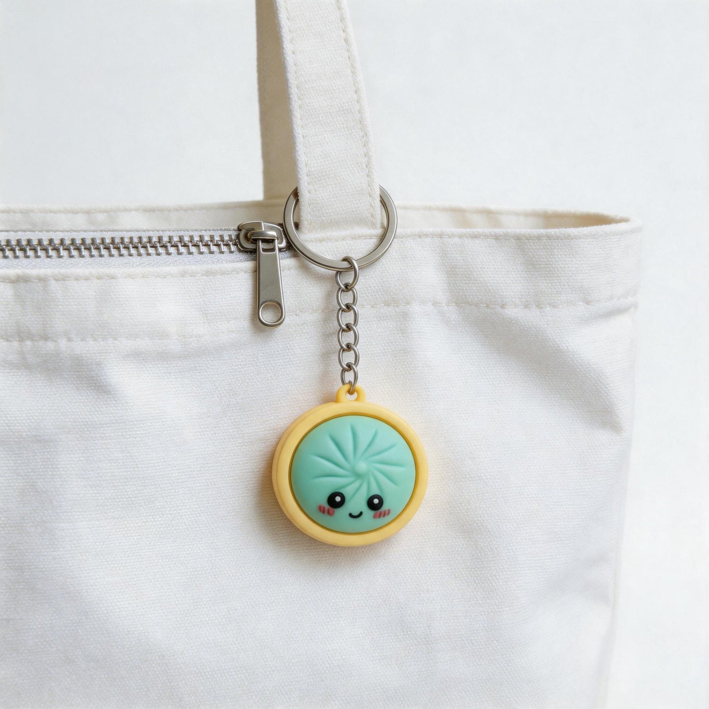 Kawaii Dumpling Keychain – Cute Mini Bun Pendant for Bags & Keys