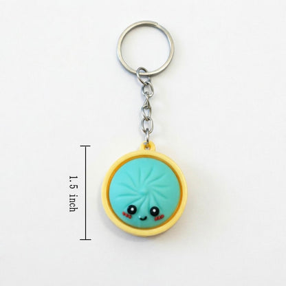 Kawaii Dumpling Keychain – Cute Mini Bun Pendant for Bags & Keys