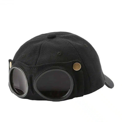 🧢 TYIIPLUS™ Vintage Goggles Baseball Cap – Casual Cotton Sun Hat with Detachable Protective Goggles for Outdoor Style