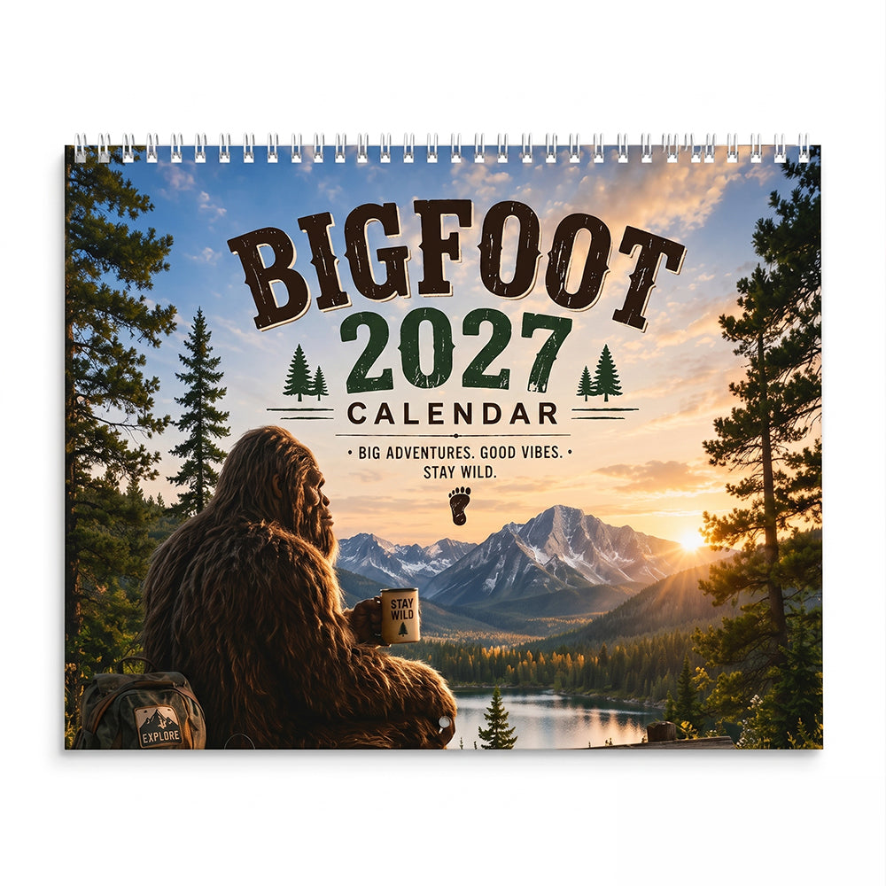 🦶 Bigfoot 2027 Calendar - Funny Sasquatch Wall Calendar