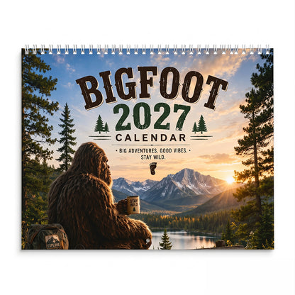 🦶 Bigfoot 2027 Calendar - Funny Sasquatch Wall Calendar