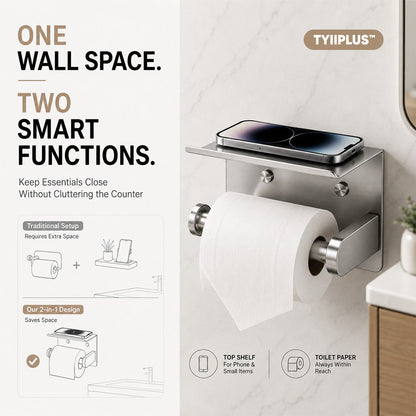 TYIIPLUS™ Toilet Paper Holder with Shelf