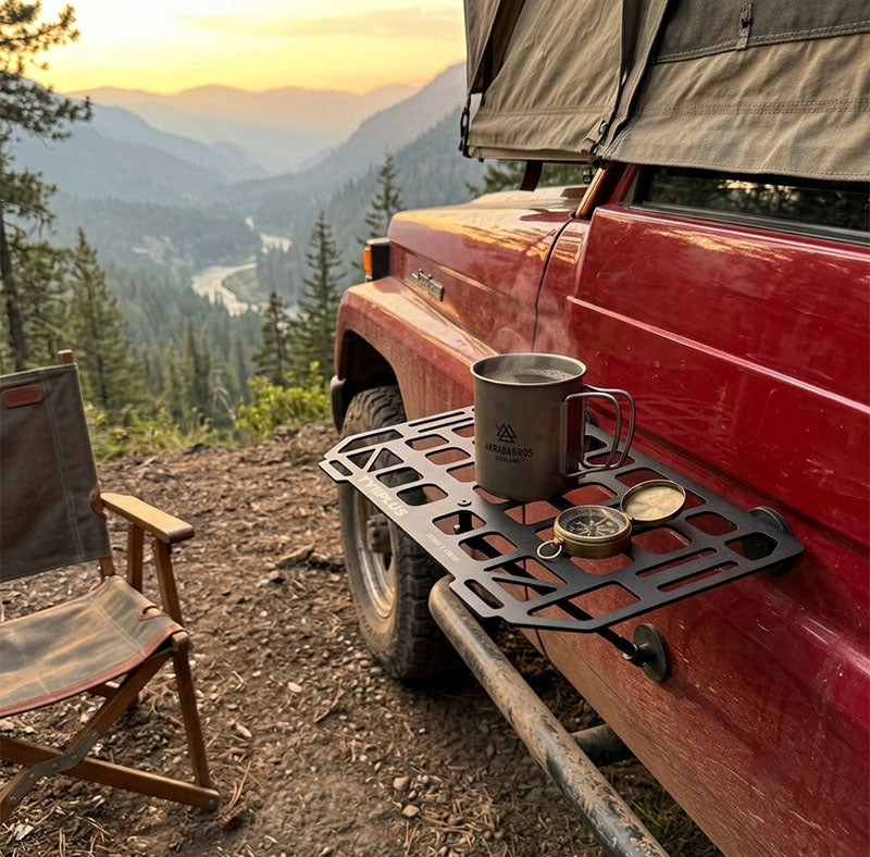 Heavy-Duty Magnetic Vehicle Side Table | Portable Grid Camp Desk