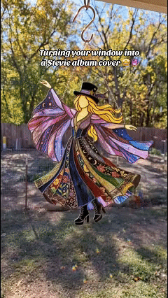 💃 Stevie Nicks 🤘 Handmade Stained Glass Spinning Suncatcher
