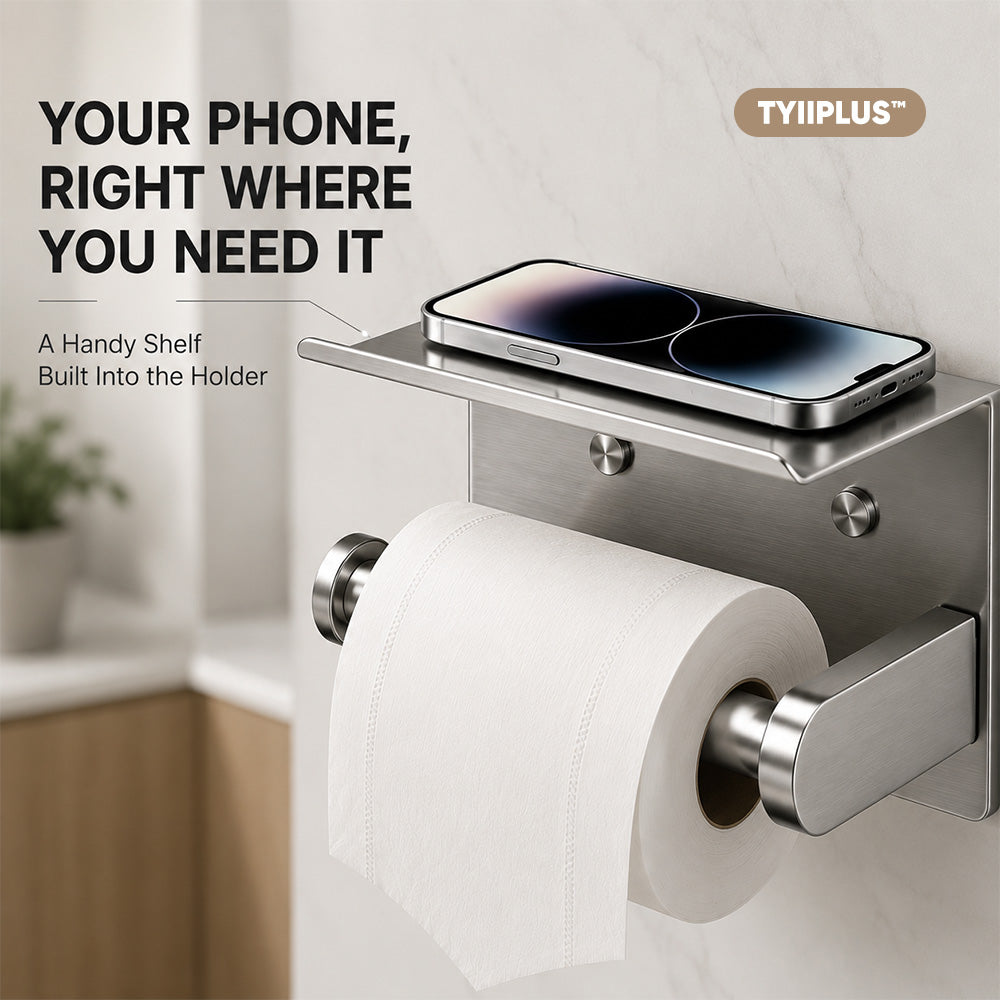 TYIIPLUS™ Toilet Paper Holder with Shelf