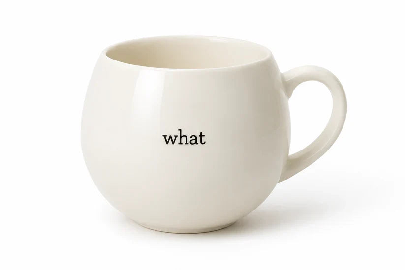 😂 What The? Ball Mug | Hidden Message Ceramic Mug
