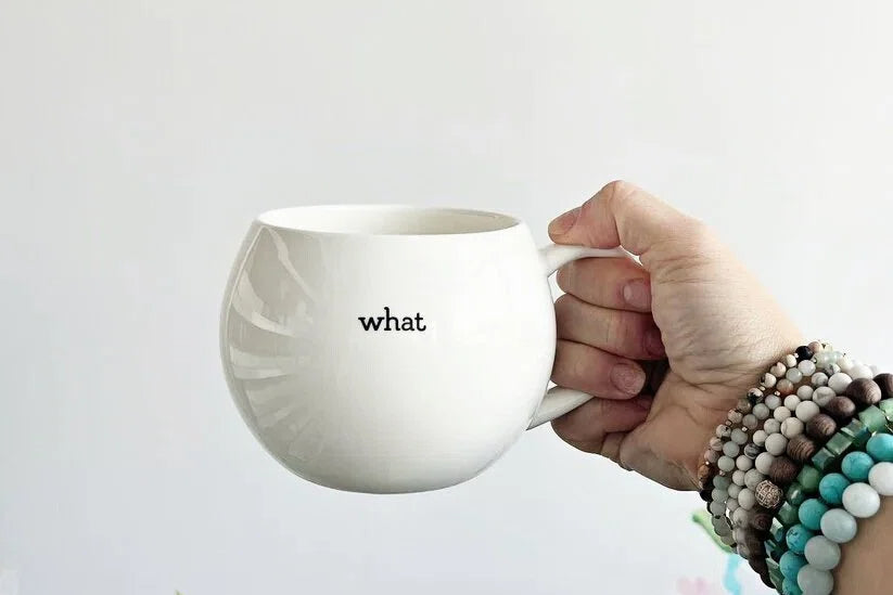 😂 What The? Ball Mug | Hidden Message Ceramic Mug