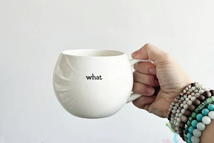 😂 What The? Ball Mug | Hidden Message Ceramic Mug