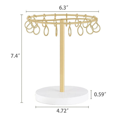 TYIIPLUS™ Claw Clip Organizer Stand with 16 Metal Hooks