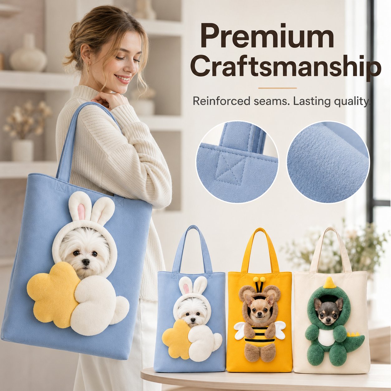 🐾Luxury Hands‑Free Pet Tote Bag