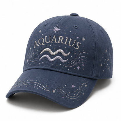 ♈♉12 Zodiac Signs Embroidered Cap Collection – Celestial Hats Made for Every Personality 🧢100% Cotton
