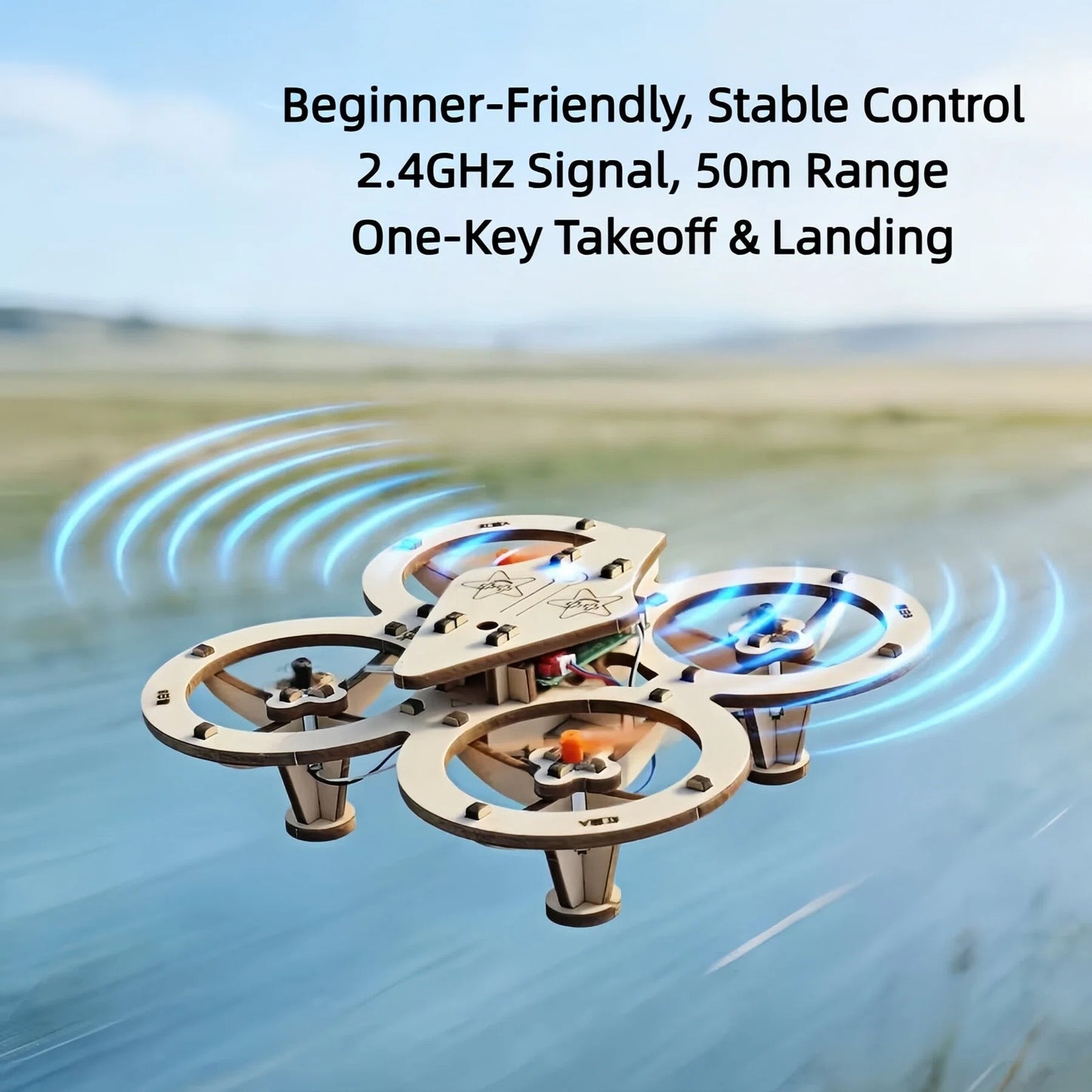 DIY Wooden Remote Control Drone Kit – Build & Fly Your Own Quadcopter