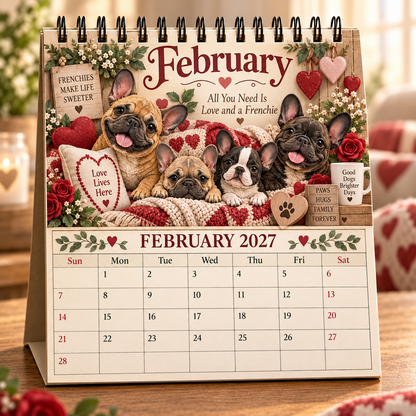 🐶 2027 French Bulldog Family Calendar – 12 Months of Frenchie Fun