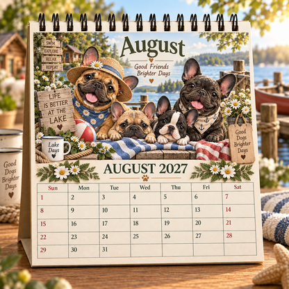 🐶 2027 French Bulldog Family Calendar – 12 Months of Frenchie Fun