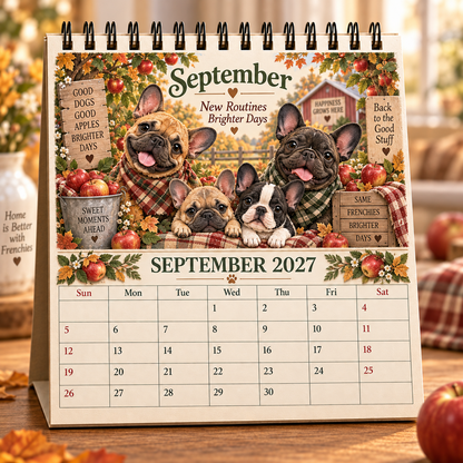 🐶 2027 French Bulldog Family Calendar – 12 Months of Frenchie Fun