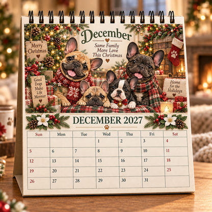 🐶 2027 French Bulldog Family Calendar – 12 Months of Frenchie Fun