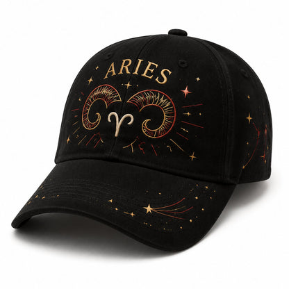 ♈♉12 Zodiac Signs Embroidered Cap Collection – Celestial Hats Made for Every Personality 🧢100% Cotton