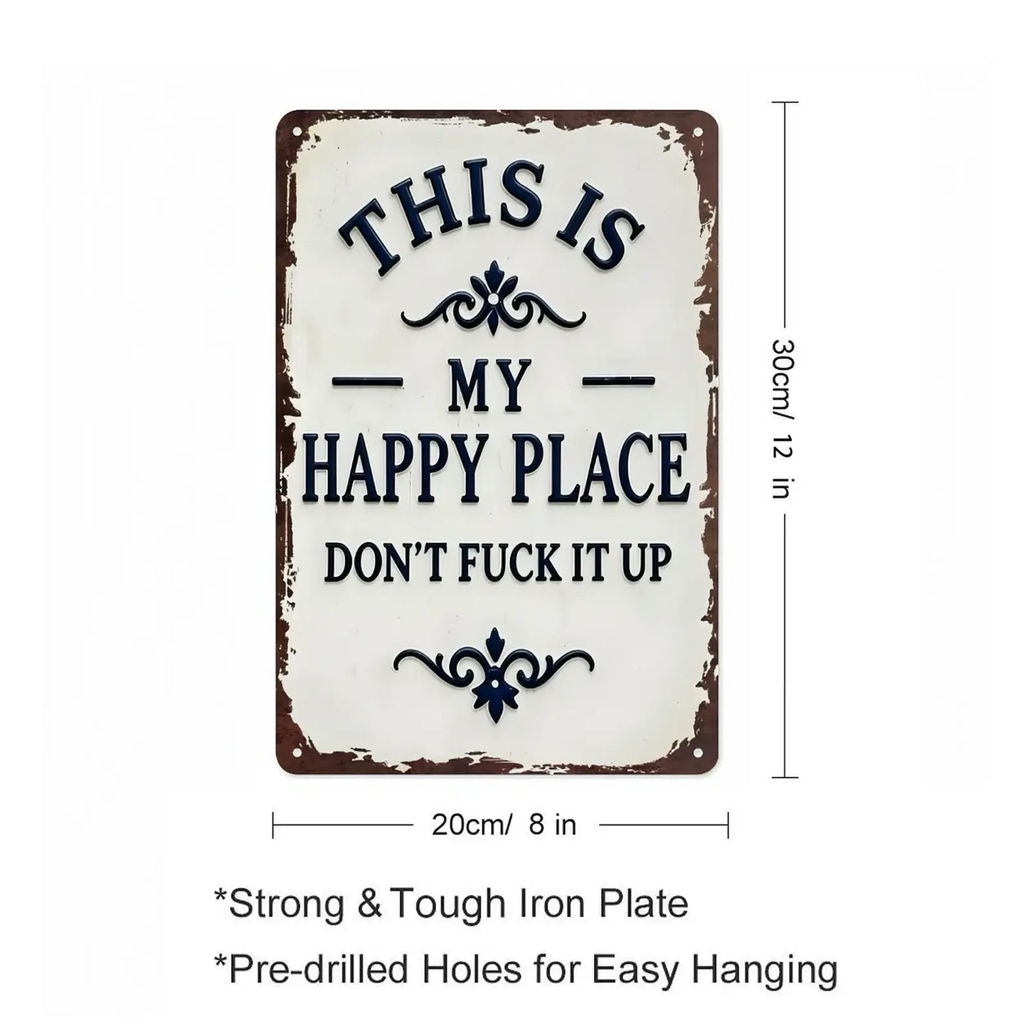 This Is Our Happy Place Metal Wall Sign