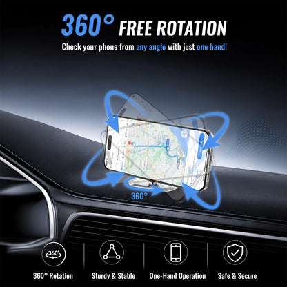 Magnetic Phone Holder for Car, Tablet Mount, 360° Rotation