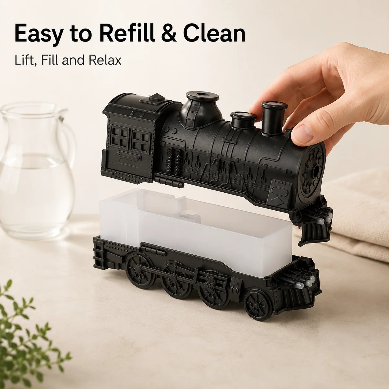 🚂♨️ Vintage Steam Train Aroma Oil Diffuser & Humidifier