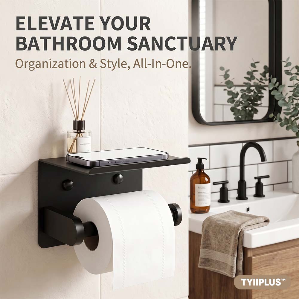 TYIIPLUS™ Toilet Paper Holder with Shelf