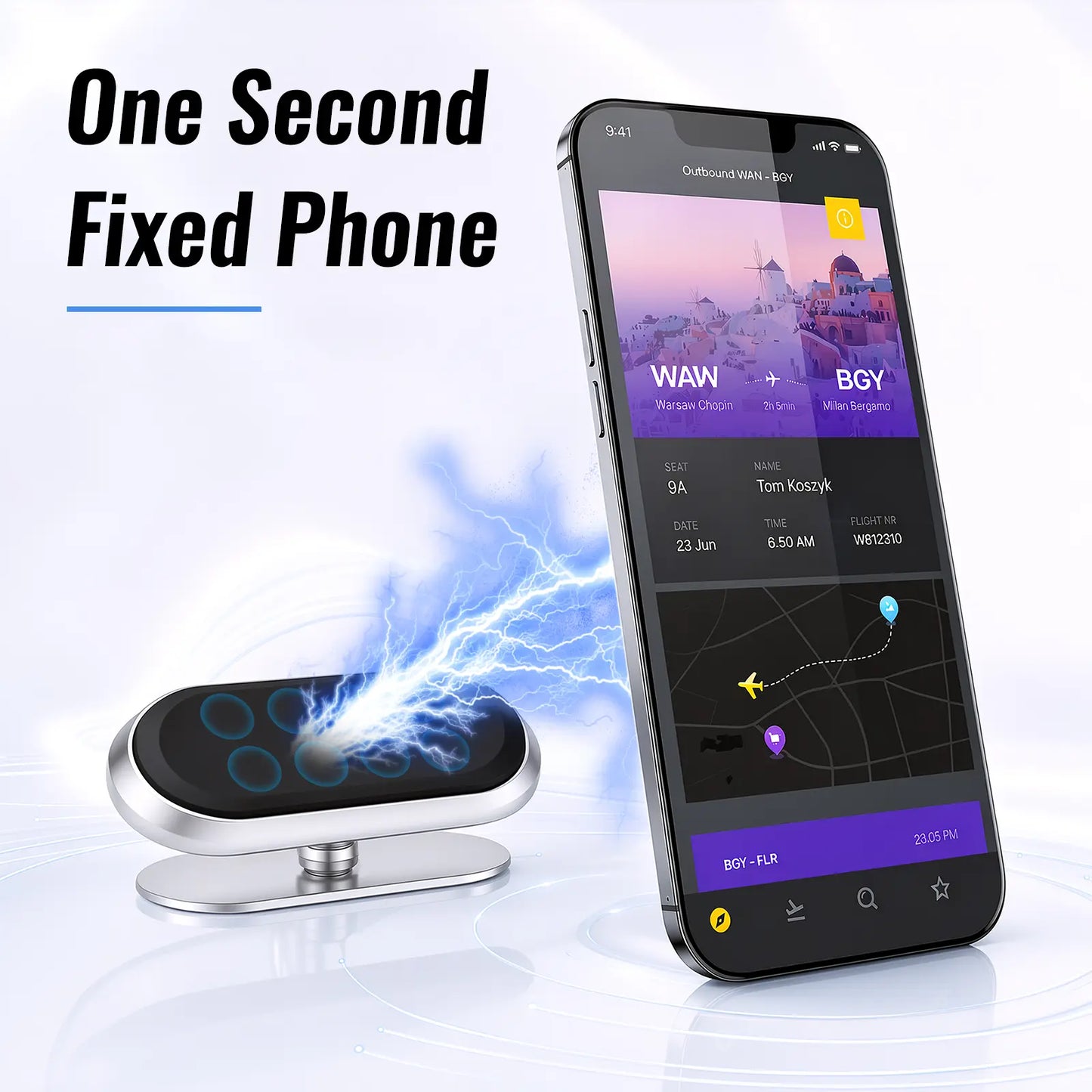 Magnetic Phone Holder for Car, Tablet Mount, 360° Rotation