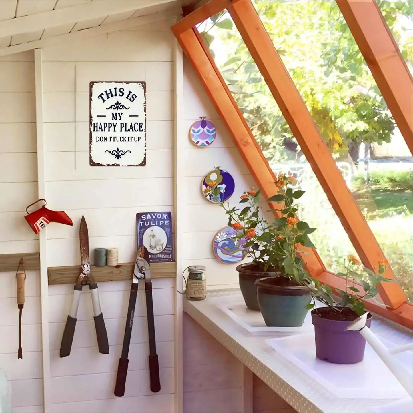 This Is Our Happy Place Metal Wall Sign