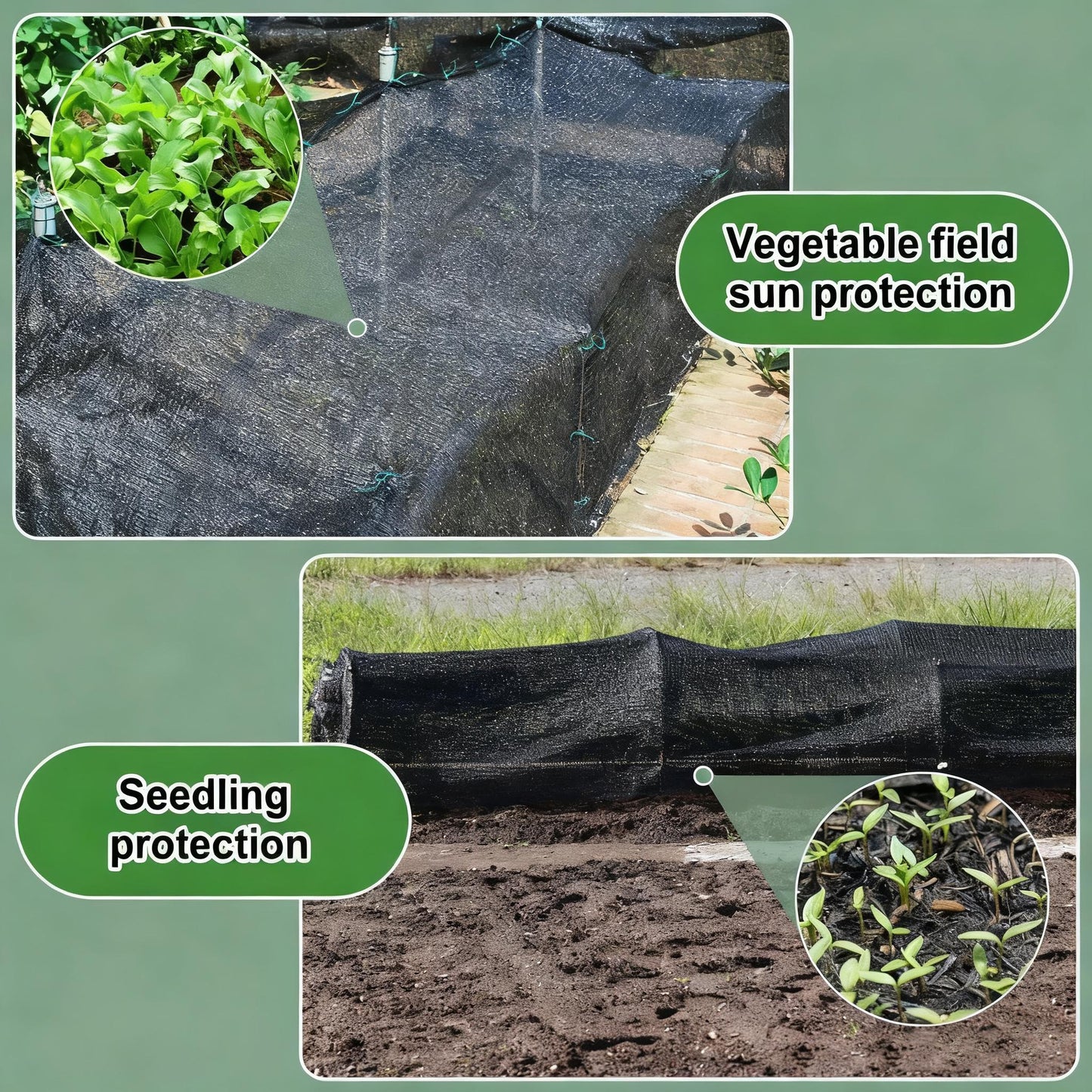 UV-Resistant Shade Net with Grommets