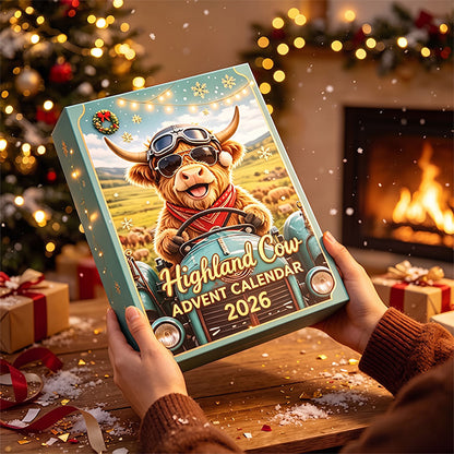🐮 2026 Highland Cow Advent Calendar – 24 Days of Cute 3D Mini Figurines