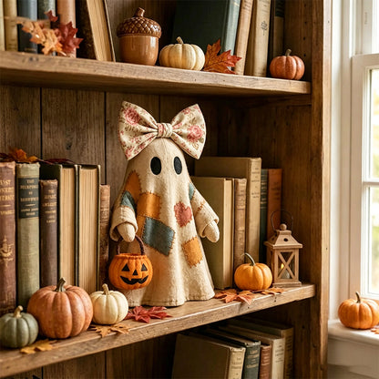 🍂👻 Lighted Vintage Patchwork Ghost