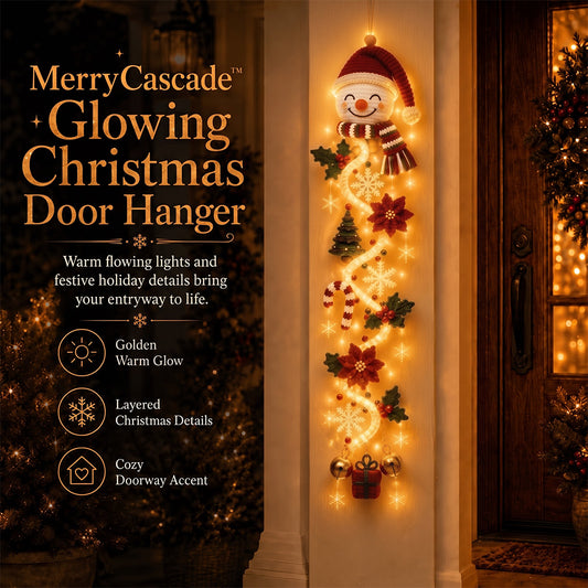 🎄Light‑Up Glowing Christmas Door Hanger ✨ Festive Home Decor