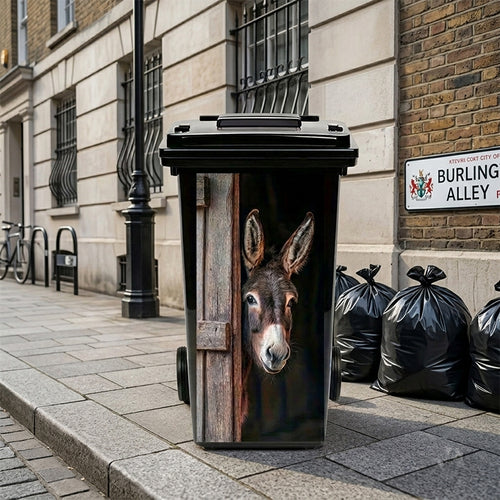 🫏 Donkey Painting Trash Can Sticker