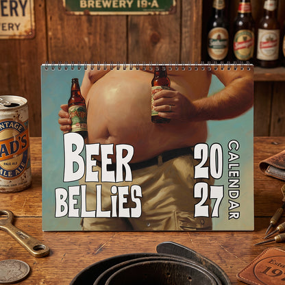 😂🍺Beer Belly Funny 2027 Wall Calendar