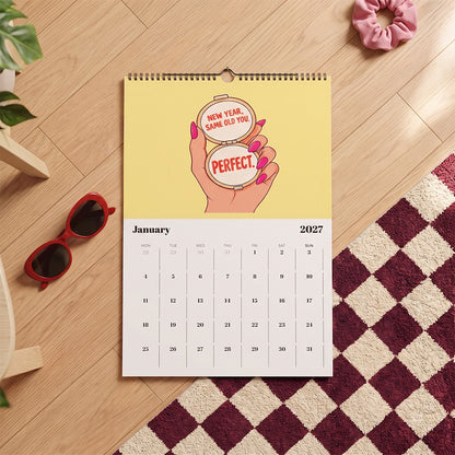 2027 Do It for the Plot Funny Wall Calendar – Colorful Art & Sassy Quotes