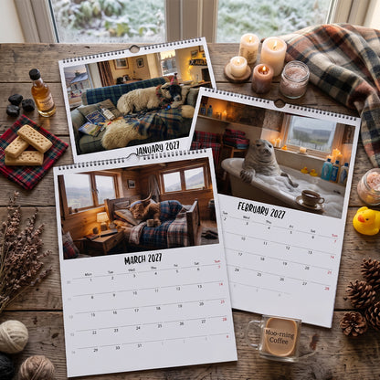 🐮The Wild Crofters 2027 Calendar | Funny Highland Cow & Farm Animals | Gift for Animal Lovers