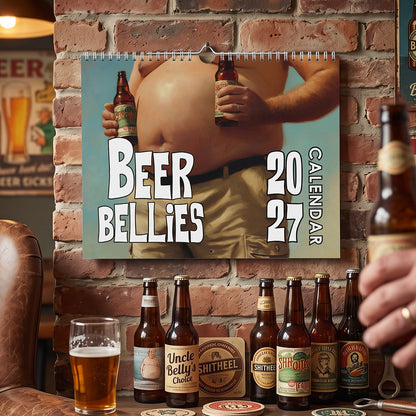 😂🍺Beer Belly Funny 2027 Wall Calendar