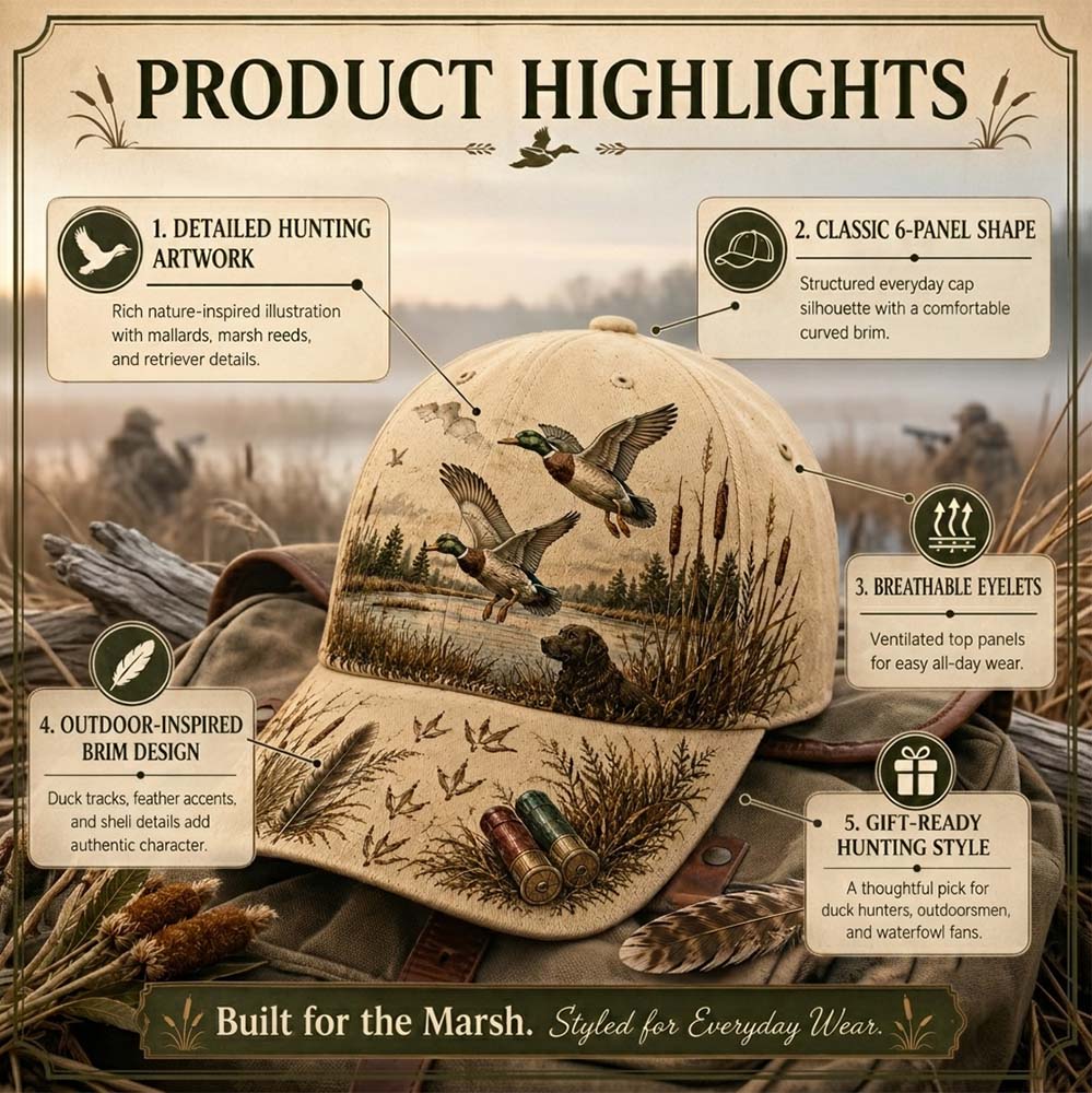 🦆 DUCK HUNTING WILD & READY HAT