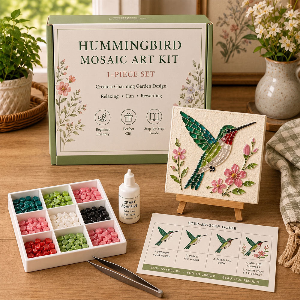 🐋🌊 DIY Sea Glass Mosaic Art Kit – Create Beautiful Ocean-Inspired Artwork with Colorful Glass Pieces